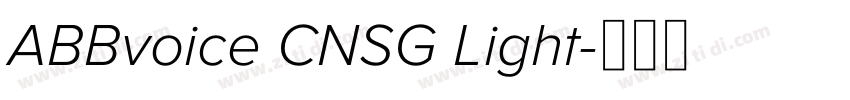 ABBvoice CNSG Light字体转换